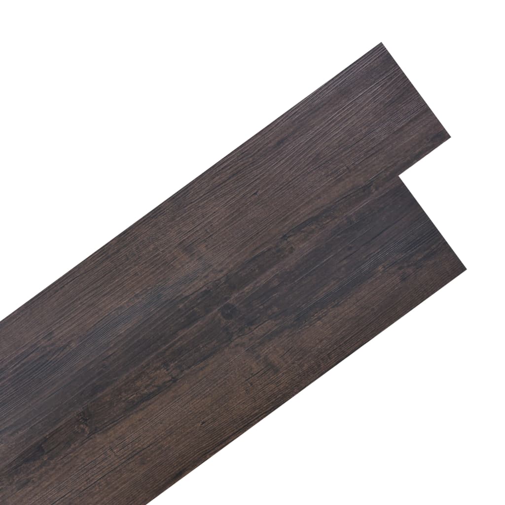 vidaXL selvhæftende PVC-gulvplanker 5,21 m² 2 mm mørkebrun