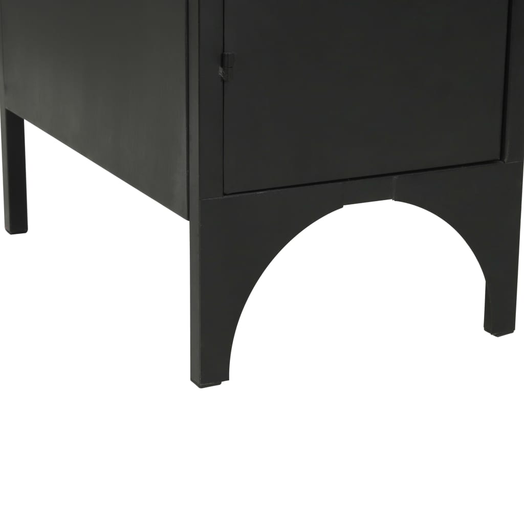 vidaXL dobbelt piedestal-skrivebord massivt grantræ og stål 120 x 50 x 76 cm