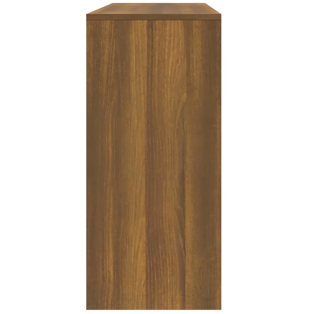 vidaXL konsolbord 100x35x76,5 cm konstrueret træ brun egetræsfarve