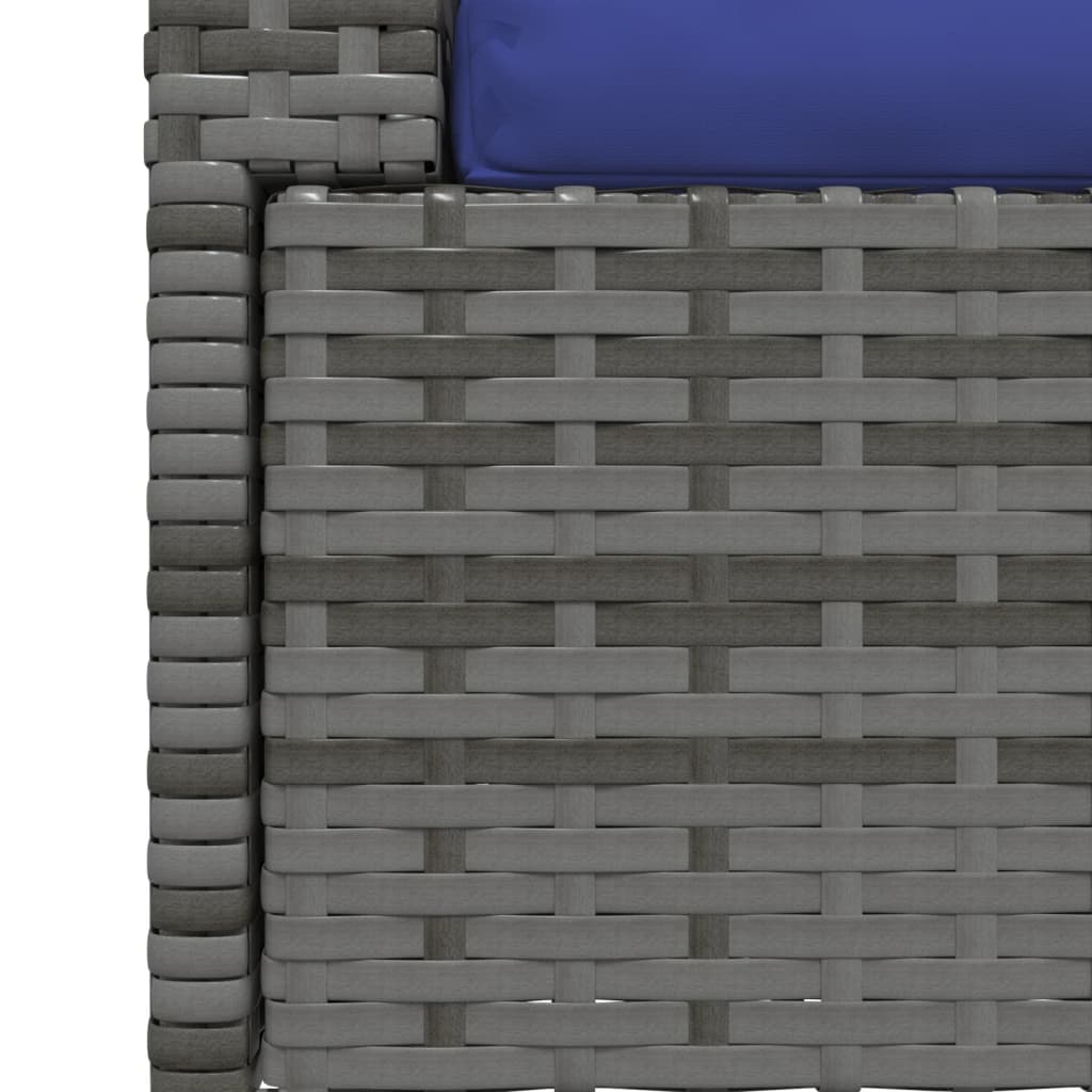 vidaXL 2-personers sofa med hynder polyrattan grå