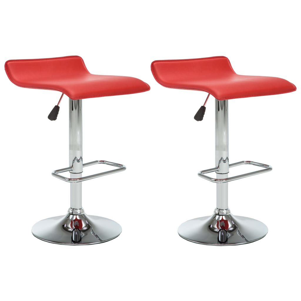 vidaXL barstole 2 stk. kunstlæder rød