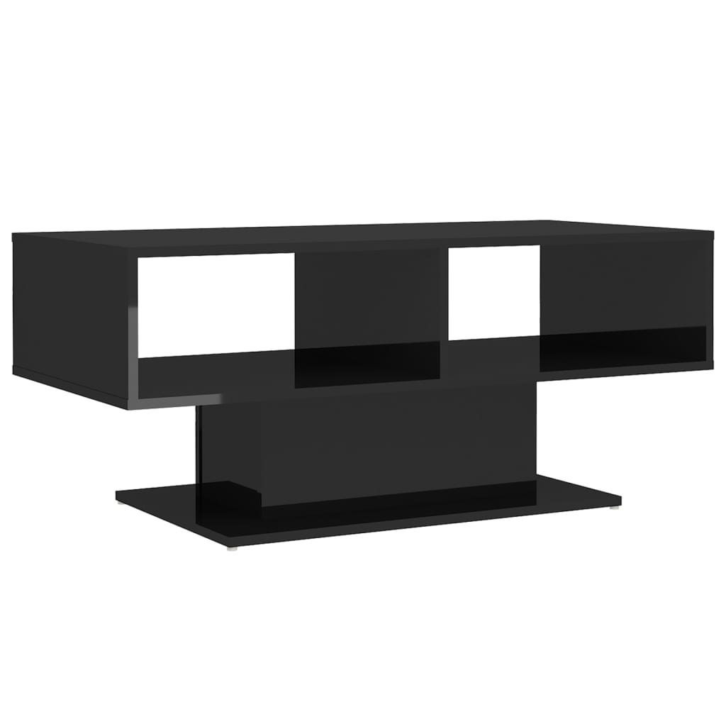 vidaXL sofabord 2 stk. 103,5x50x44,5 cm konstrueret træ sort højglans